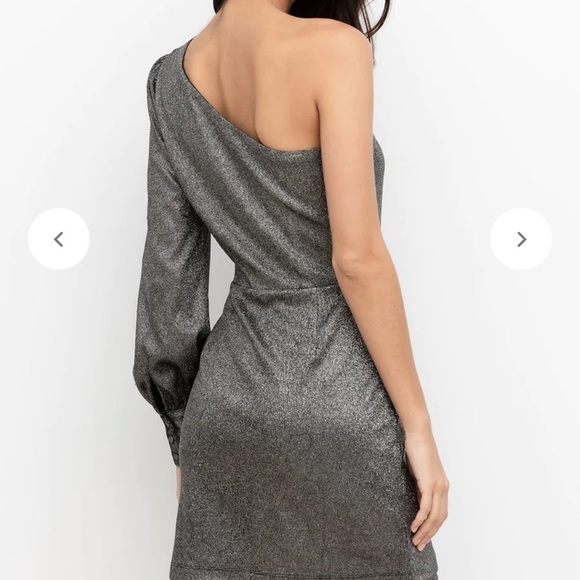NWT Yumi Kim STUDIO 54 DRESS, GUN METAL SPARKLE - Picture 9 of 9